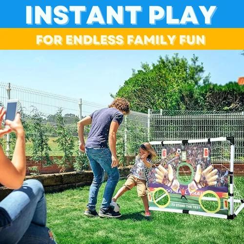 Vista 6 de Portería de fútbol para niños para patios traseros Juego de portería de fútbol para exteriores e interiores para niños y niñas de 2 a 8 años Red