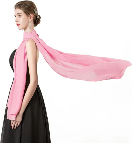 Vista 16 de Chales/mantones de gasa suave para vestidos, accesorios de mujer