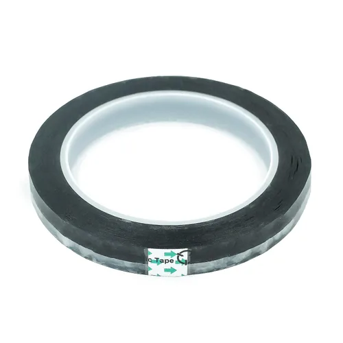 Vista 2 de Bertech Cinta de embalaje ESD con símbolo antiestático ESD, 1/8 pulgadas x 72 yardas, transparente