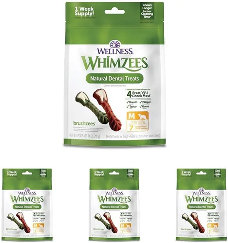 Vista 15 de WHIMZEES Wellness Freshzees Golosinas dentales para perros, barra de tamaño extra pequeño, (56 unidades)
