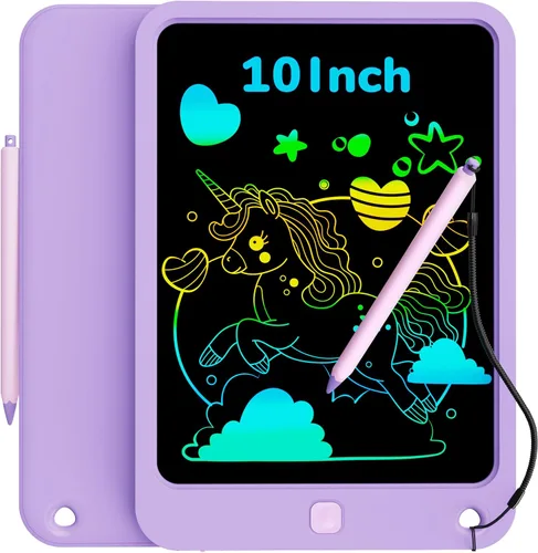 Vista 9 de KOKODI Tableta de escritura LCD para niños de 10 pulgadas, juguetes para niños y niñas de 3, 4, 5, 6, 7, 8 años, tablero de garabatos colorido