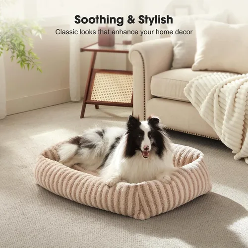 Vista 6 de MIXJOY Cama para Perros de Tamaño Mediano y Pequeño, Cama Lavable para Perros Medianos con Funda Extraíble, Cama Rectangular para Perros de Felpa