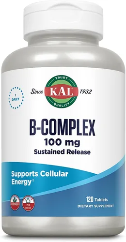 Vista 8 de KAL CoEnzyme Complejo de vitamina B, vitaminas B masticables para energía saludable, glóbulos rojos y soporte de la función nerviosa con vitamina