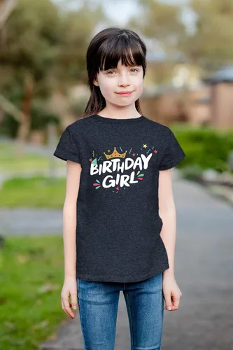 Vista 4 de Camiseta de cumpleaños para niña corona primer año dos tercero 4 5 cumpleaños para niños pequeños
