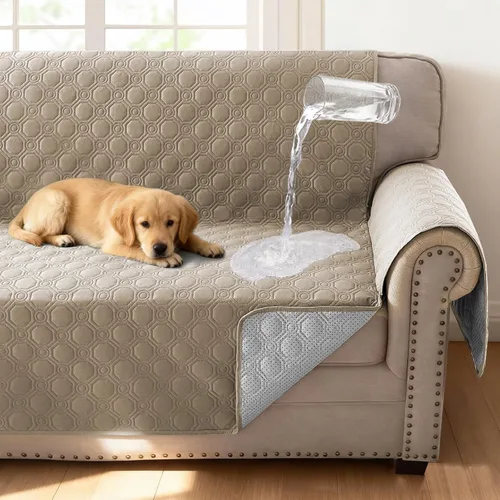 Vista 13 de H.VERSAILTEX Funda 100% Impermeable para Silla Gruesa y Duradera Fundas para Sofá para Perros Protector de Sofá Triple Antideslizante Fundas