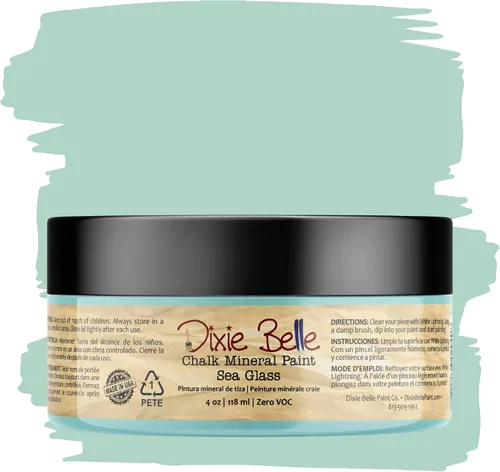Vista 133 de Pintura para muebles con acabado de tiza Dixie Belle Paint Company - Amatista (4oz) - Pintura mineral de tiza chic púrpura profundo mate