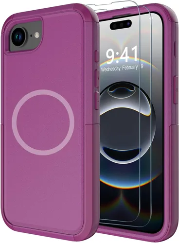 Vista 51 de Diverbox Funda para iPhone 13 [compatible con MagSafe] [con protector de pantalla] [a prueba de golpes] [a prueba de caídas] Funda de protección
