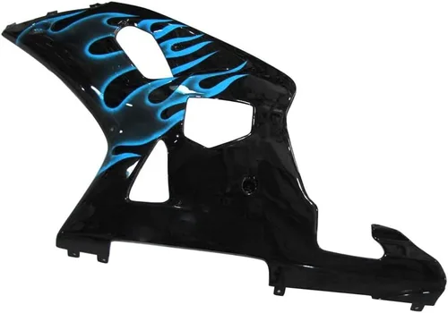Vista 5 de Kit de carenado de llama azul negro de plástico ABS para Suzuki GSXR600 GSXR750 K1 2000-2003 Carenados GSX-R600 GSX-R750 2001 2002 2003 Inyección