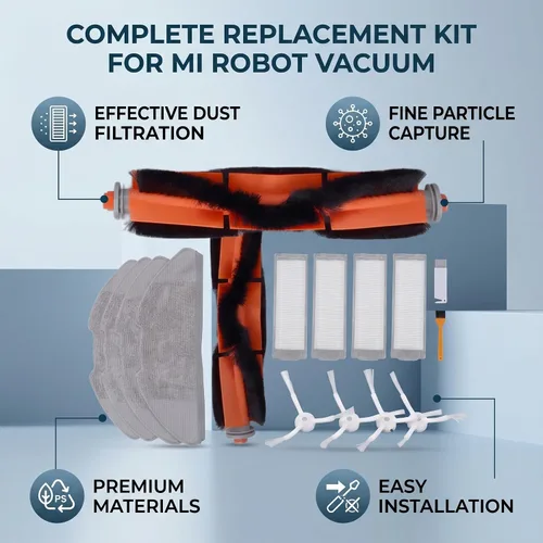 Vista 6 de Kit de cepillo de repuesto para trapeador de aspirador robot 2 Lite 2 Pro MJSTL MJST1S, accesorios de aspiradora de 16 piezas con cepillos