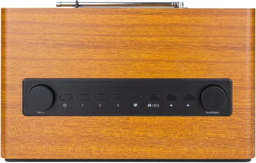 Vista 6 de Ocean Digital WR-860 FM Radio de Internet Wi-Fi con altavoces estéreo, reloj despertador, temporizador de sueño, salida de línea, entrada auxiliar