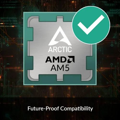 Vista 2 de ARCTIC Congelador A35 RGB - Enfriador de CPU de una sola torre con RGB, AMD específico, ventilador de presión optimizada de 4.724 in, 200-1700 RPM