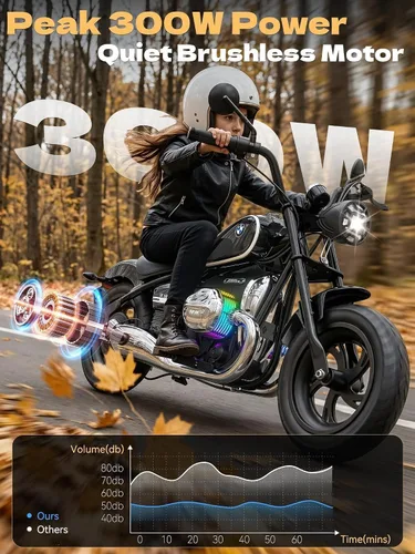 Vista 5 de ANPABO Motocicleta eléctrica para niños de 24 V con licencia BMW para niños Negro