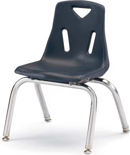 Vista 24 de Berries silla apilable con patas cromadas