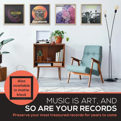 Vista 6 de KAIU Marco de Discos de Vinilo – Marcos de Álbum de Madera Maciza para Discos de Vinilo, Accesorios, Regalos para Montar en la Pared, Cubierta