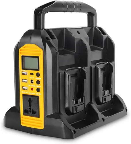 Vista 8 de Inversor de corriente de 350 W compatible con batería Ryobi de 40 V, 4 puertos CC 40 V a CA de 110 ~ 120 V, inversor de batería de onda sinusoidal