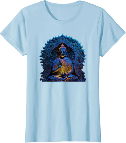 Vista 21 de Estatua de Buda Yoga Budismo Zen Buddhism Meditation T-Shirt Negro