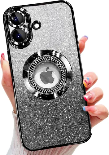 Vista 386 de Misscase Funda magnética con purpurina para iPhone 11 compatible con MagSafe, protección completa, delgada, a prueba de golpes, antiarañazos