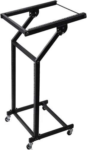 Vista 12 de AW, soporte ajustable con ruedas para mezcladora de DJ, equipo de música de estudio, para fiestas, 9U