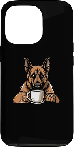 Vista 13 de iPhone 16 Dog Breed Coffee - German Shepherd Case