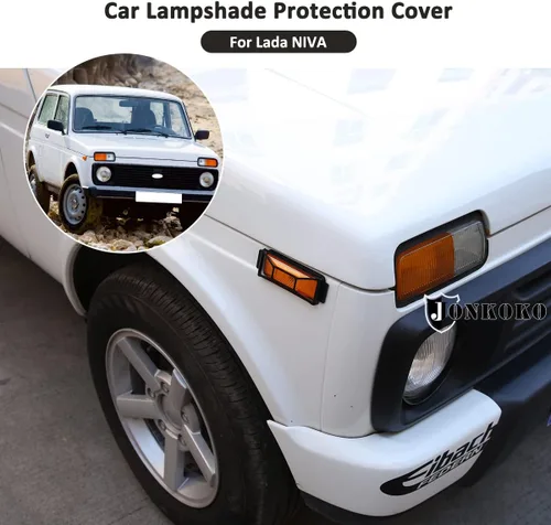 Vista 4 de YIWANG Cubierta de red de protección para faros delanteros de coche Lada NIVA cubierta de lámpara trasera y accesorios exteriores