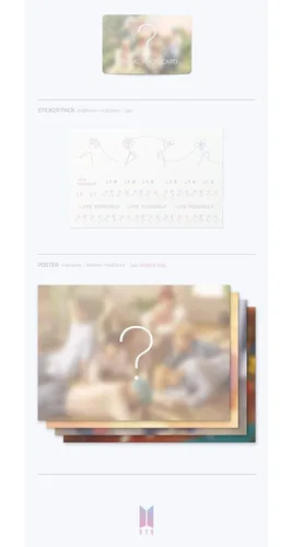 Vista 6 de BTS LOVE YOURSELF 承 HER 5th Mini Album [RANDOM] Ver CD+100p Photo Book+20p Mini Book+1p Photo Card+1p Sticker Pack+GIFT K-POP SEALED+TRACKING CODE