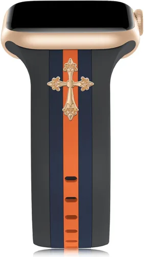 Vista 13 de Banda de diseñador con adornos decorativa compatible con Apple Watch de 38mm 40mm 41mm 42mm 44mm 45mm 46mm 49mm, para mujeres y hombres, pulseras