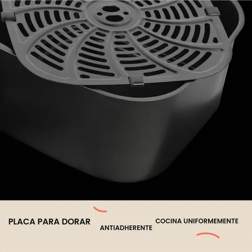 Vista 3 de Knivi - Freidora de aire de acero inoxidable de 8 litros, horno digital con pantalla táctil de 1500 W con 8 ajustes preestablecidos de un solo