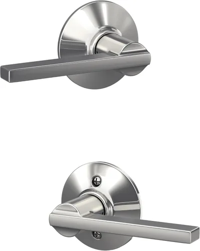 Vista 36 de Schlage F51A LAT 716 Latitude - Manija de puerta con bloqueo de entrada con llave, en acabado de bronce envejecido