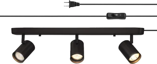 Vista 11 de GLOBE Electric 60024 Iluminación de riel de 3 luces con enchufe, cabezales ajustables, acabado blanco mate, 22 pulgadas, base GU10, cable de 15 pies