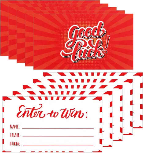 Vista 10 de 300 piezas de tarjetas de rifa "Enter to Win" de 3.5 x 2 pulgadas, tarjetas de formulario de ingreso para concursos, carnavales, rifas, ferias