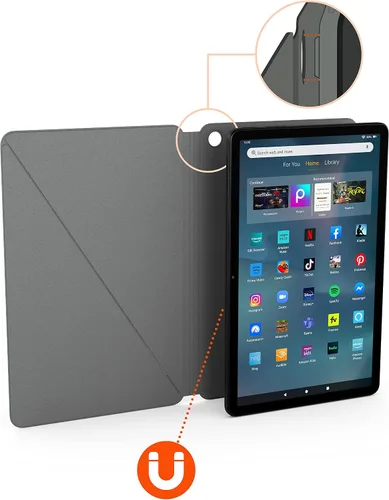 Vista 4 de Funda delgada magnética para tablet Amazon Fire Max 11 (solo compatible con tablet de 13.a generación, lanzamiento de 2023) - Negro