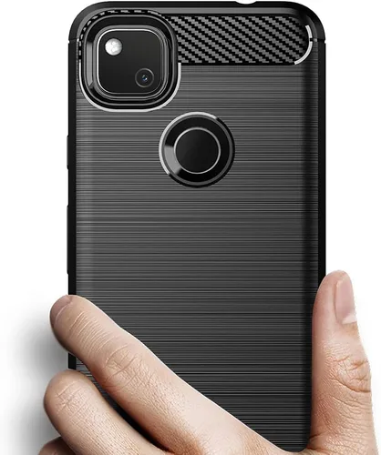 Vista 2 de Asuwish Funda compatible con Google Pixel 4a 4G y protector de pantalla de vidrio templado, accesorios de celda, funda protectora de TPU suave