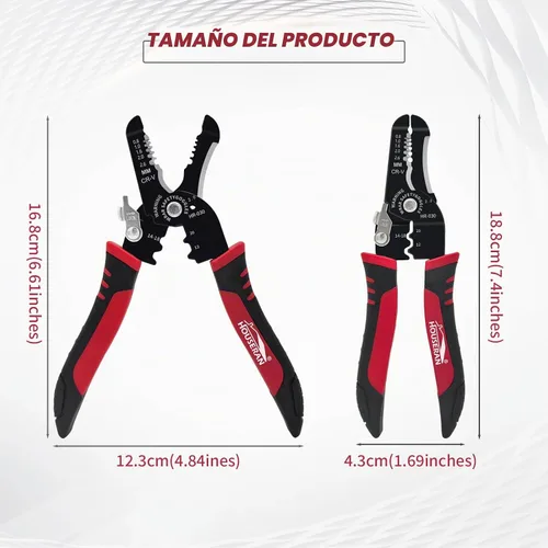Vista 2 de Pelacables AWG pequeño 10-20, paquete de 5, cortador de alambre