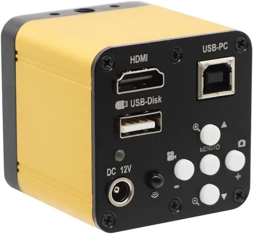 Vista 3 de Cámara de microscopio HDMI HD 2MP 30FPS HDMI USB Industrial Digital Teléfono Cámara Microscopio para Microscopio Binocular Trinocular (Color : Azul)