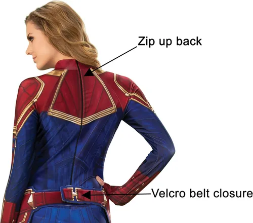 Vista 9 de Rubies Capitán Marvel Hero - traje para mujer