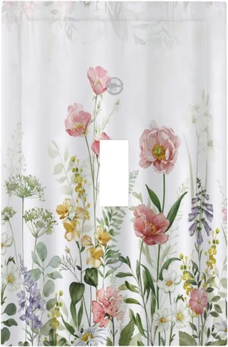 Vista 30 de Cubiertas de Enchufe Dúplex de 1 Gang con Hojas Florales de Eucalipto Azul en Acuarela, Placa Frontal Decorativa para Interruptor de Luz, Placa