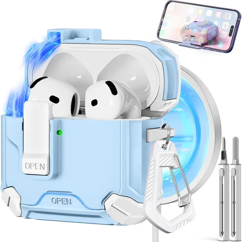Vista 10 de Pohgelan Compatible con AirPods Pro 2ª/1ª funda (azul)