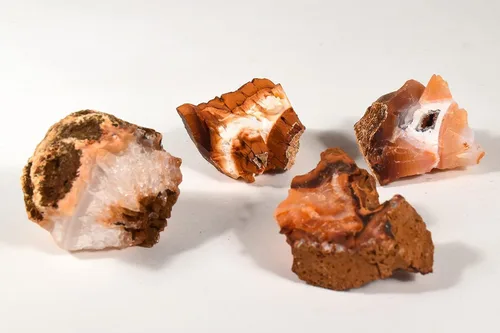 Vista 9 de HQRP Ágata cornalina naranja roja piedras ásperas de cristal natural Cabujones de piedras preciosas minerales Cabujones de muestras de roca