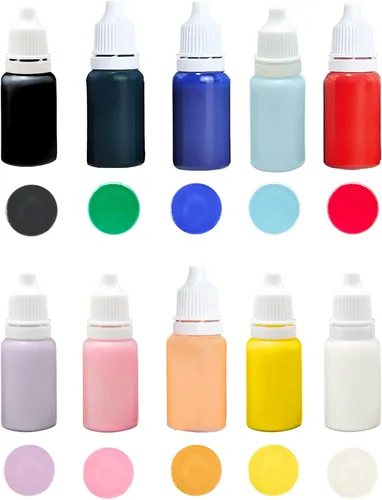 Vista 3 de Kit de arte de 14 piezas de pintura de mármol de agua mágica, patrón de mármol turco, pintura flotante acrílica para vertido, juego de pintura