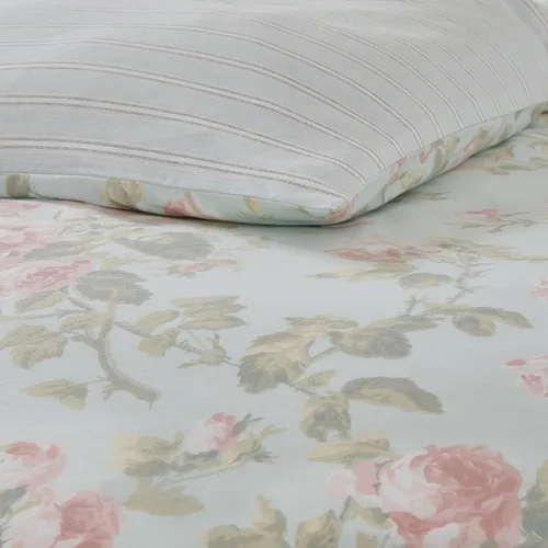 Vista 10 de Laura Ashley Home - Juego de funda de edredón individual, ropa de cama de algodón reversible con funda a juego, decoración del hogar transpirable