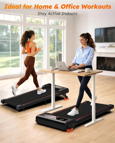 Vista 7 de Walking Pad with Incline 9% & Decline -4% 5 Level, Under Desk Treadmill Negro