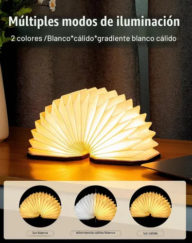 Vista 2 de Lámpara plegable del acordeón de la originalidad, regalo japonés, linterna de papel del LED Portable Wooden Table Lamp, Creative Japanese Paper