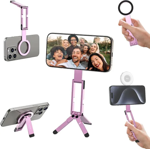 Vista 12 de ULANZI MA60 - Soporte magnético de trípode para iPhone - Mini trípode de smartphone de aluminio para teléfono celular, soporte de bolsillo