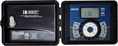 Vista 2 de Hydro-Rain HRC-100-C-12 Controlador interior/exterior de 12 estaciones de 3 programas