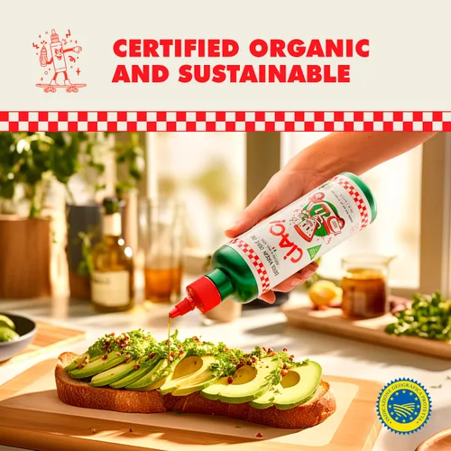 Vista 7 de CIAO Aceite de oliva virgen extra siciliano – Primer prensado en frío, alto polifenol, orgánico, sabor auténtico, 16.9 onzas líquidas