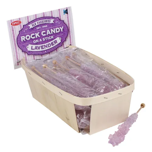 Vista 30 de Palitos de caramelo de roca extragrandes: 12 paletas de cereza rosa – envueltas individualmente – Palitos de caramelo de roca de cristal