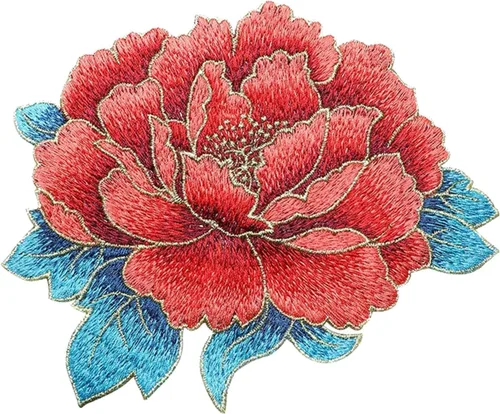 Vista 12 de 1 par de parches de peonía azul, apliques de flores para ropa de bricolaje, jeans Parches florales suaves para accesorios de ropa, decoración