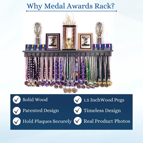 Vista 3 de Estante para medallas de 4 pies - Colgador de medallas Premier, estante expositor y estante para trofeos para gimnasia, fútbol, baloncesto, fútbol