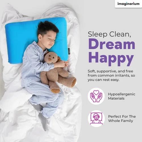 Vista 5 de Imaginarium - Paquete de 2 almohadas refrescantes para dormir, 2 almohadas de espuma viscoelástica para espalda, dormir boca abajo, almohada de gel
