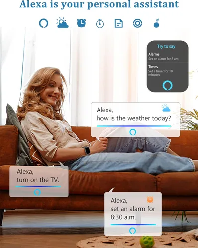 Vista 2 de LODIMEKE Reloj inteligente, Alexa incorporado, responder/hacer llamadas, 44mm, reloj inteligente para mujeres y hombres, pantalla deportiva